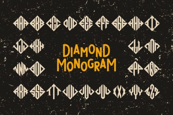 Diamond Monogram: A Display Font That Elevates Digital Headlines