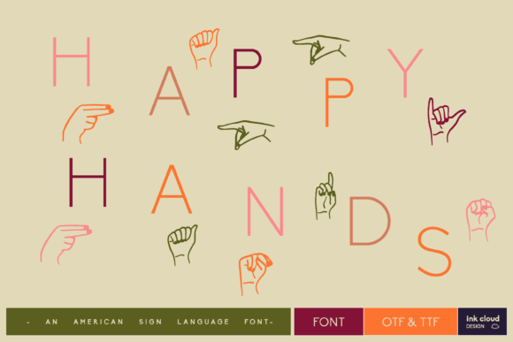 HappyHands: A Playful Display Font for Expressive Web Design
