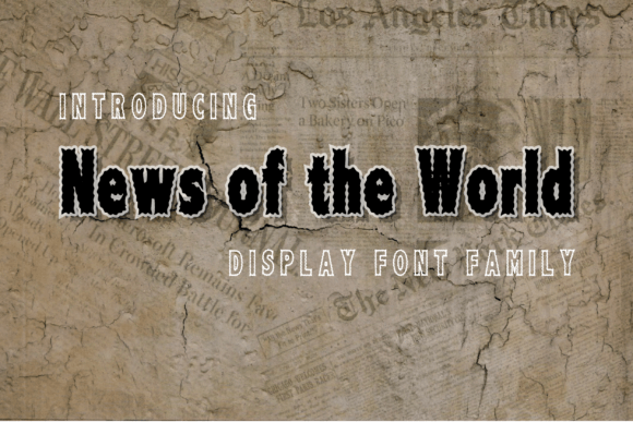 News of the World: A Bold Display Font for Handmade Labels & Printables