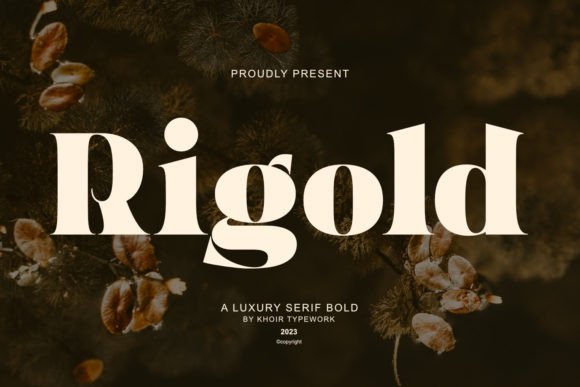 Rigold: A Stylish Sans-Serif Display Font for Handmade Creators