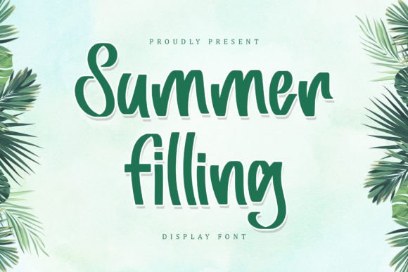 Summer Filling: A Bold, Clean Display Font for Small Business Branding